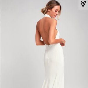 Stunning Low-Back White Gown with Tags